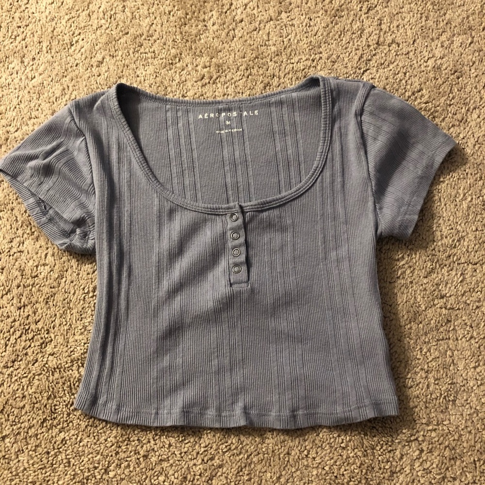 Aeropostale Cropped Short Sleeve Shirt